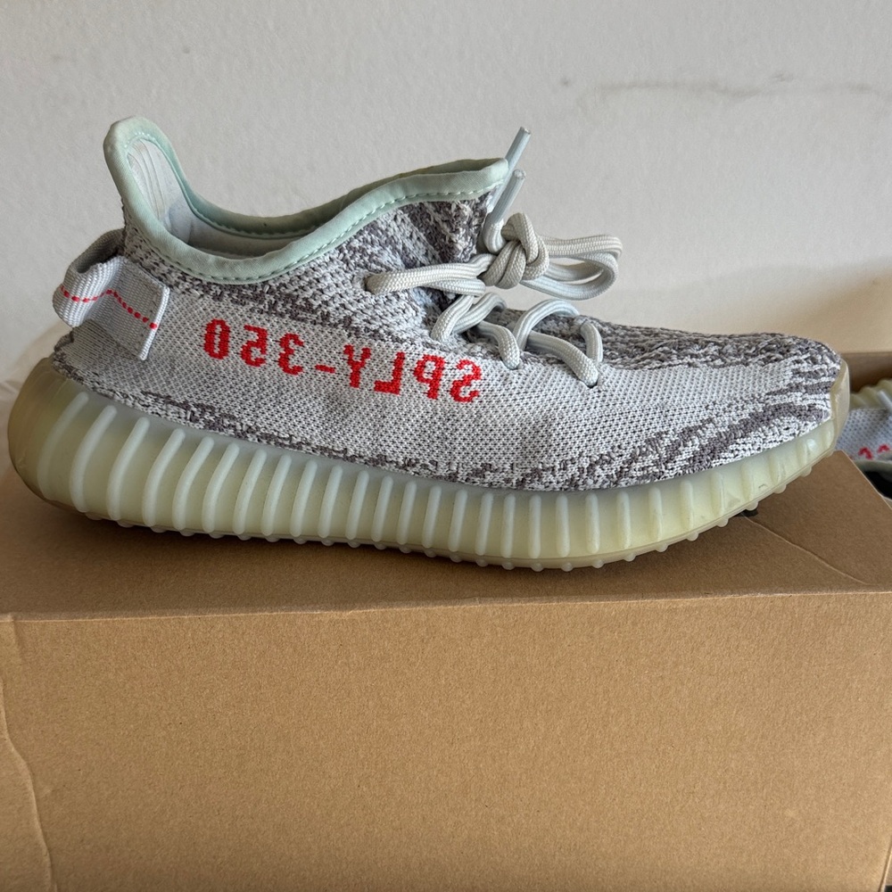 Yeezy Boost 350 V2 in Gray and Red
